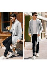 Stayles Erkek Triko Hırka gri - XL/2XL