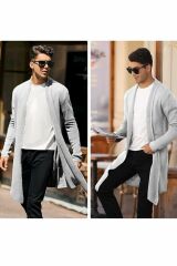 Stayles Erkek Triko Hırka gri - XL/2XL