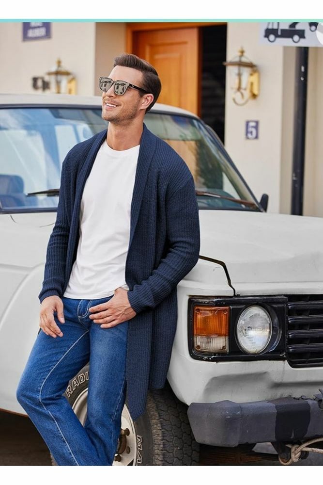Stayles Erkek Triko Hırka Lacivert - XL/2XL