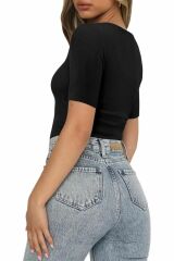 Penny Bisiklet Yaka Triko T-shirt