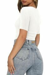 Penny Bisiklet Yaka Triko T-shirt