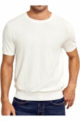 Sow Bisiklet Yaka Triko T-shirt