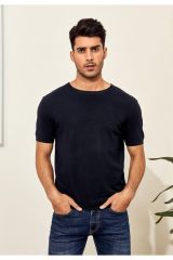 Sow Bisiklet Yaka Triko T-shirt