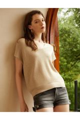 Zamia V Yaka Triko T-shirt