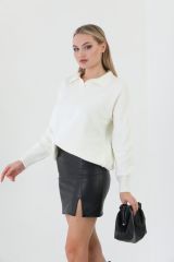 Polo Yaka Kadın Seweater