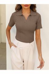 PENY POLO YAKA T-Shirt 7010-1 Kahverengi - L/XL