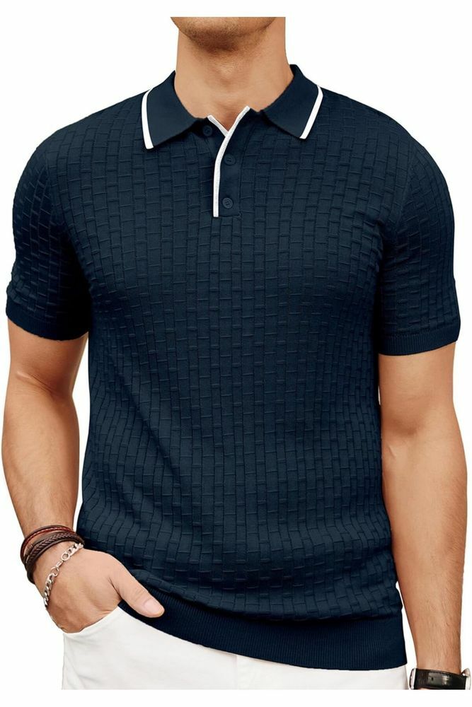 Pastis Polo Yaka Triko T-shirt Lacivert - M