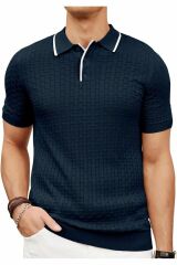 Pastis Polo Yaka Triko T-shirt Lacivert - L