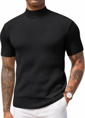 Sow Yarım Balıkçı Triko T-Shirt Beyaz - L