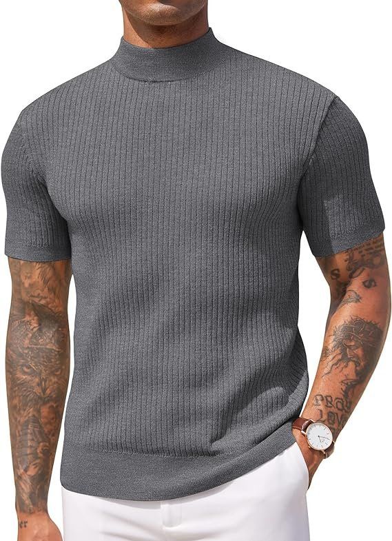 Sow Yarım Balıkçı Triko T-Shirt gri - M