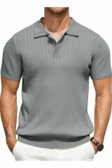 Maniche Polo Yaka Triko T-shirt