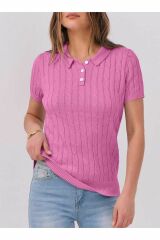 Mercan Polo Yaka Triko T-shirt