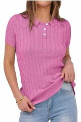 Mercan Polo Yaka Triko T-shirt