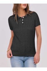 Mercan Polo Yaka Triko T-shirt