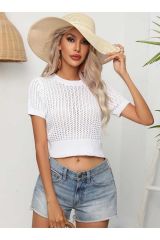 Cherry Bisiklet Yaka Triko T-shirt
