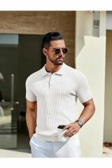 Carbon Polo Yaka Triko T-shirt