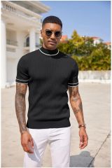 Sow Yarım Balıkçı Triko T-Shirt