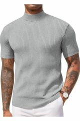 Sow Yarım Balıkçı Triko T-Shirt