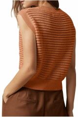 Crochet Bisiklet Yaka Triko T-shirt