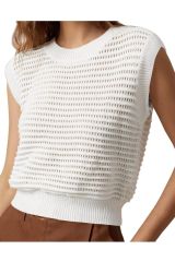 Crochet Bisiklet Yaka Triko T-shirt