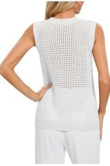 Crochet Bisiklet Yaka Triko T-shirt